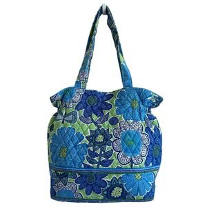 Vera Bradley Doodle Daisy Laura Shoulder Tote Double Shoulder Strap Cotton Bag